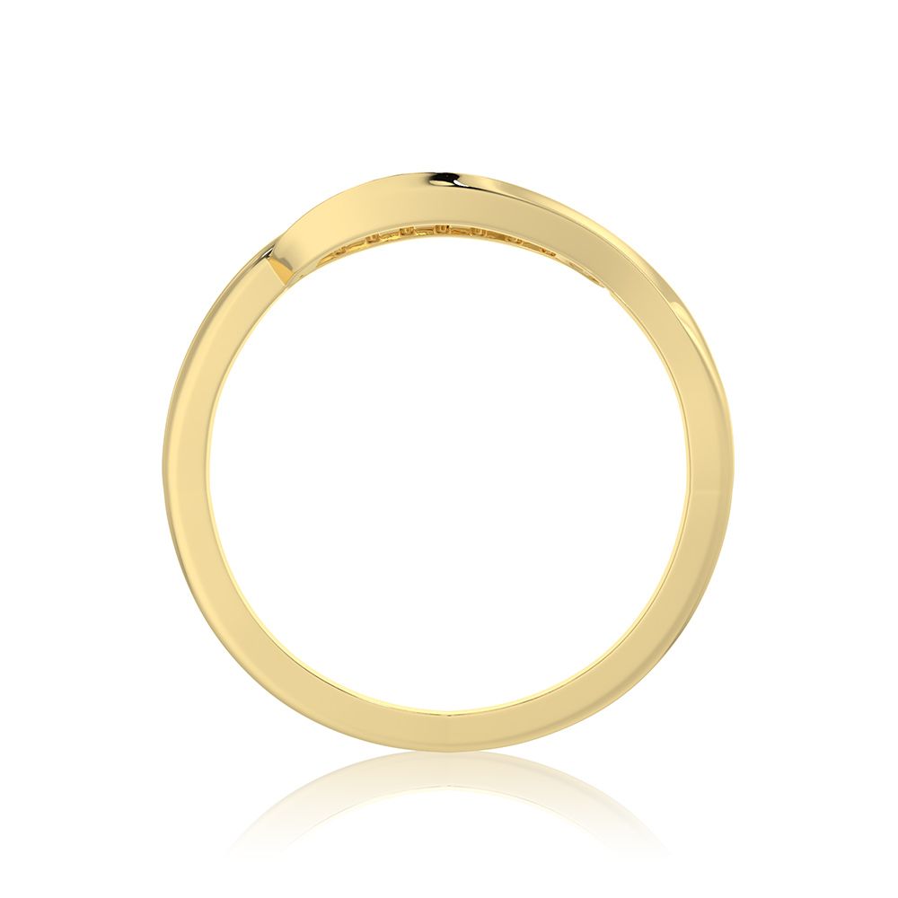 Gorgeous Swirl 9KT Yellow Gold Diamond Ring-Rings-ERG26K13