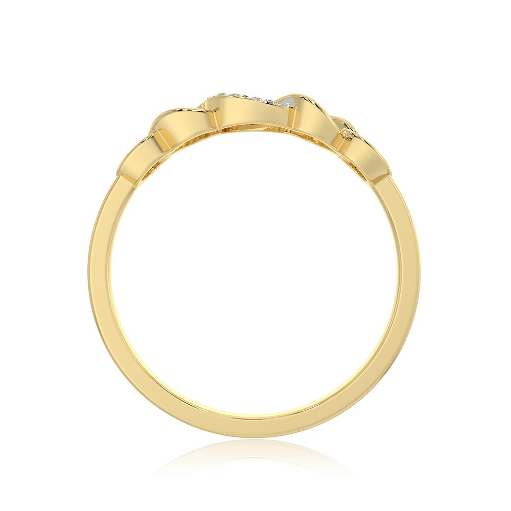 Divine Link 9KT Yellow Gold Diamond Ring-Rings-ERG26K15