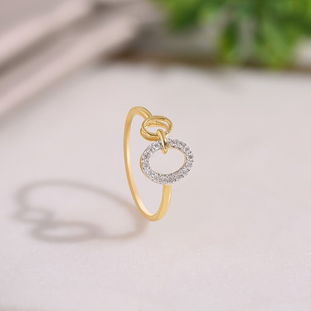 Circle of Elegance 9KT Yellow Gold Diamond Ring-Rings-ERG26K22