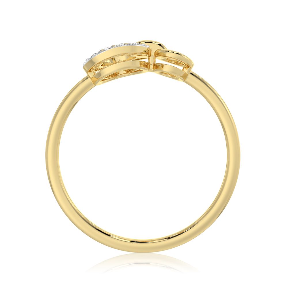 Circle of Elegance 9KT Yellow Gold Diamond Ring-Rings-ERG26K22