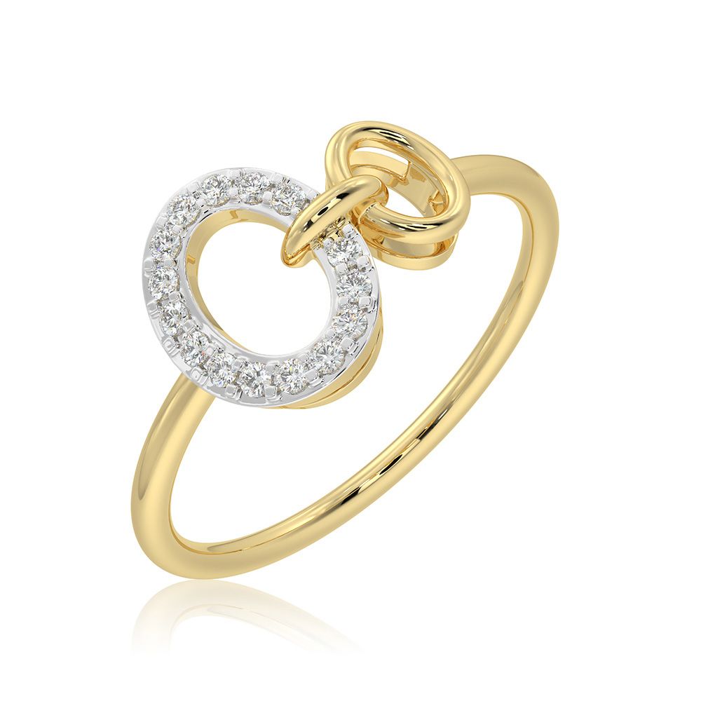 Circle of Elegance 9KT Yellow Gold Diamond Ring-Rings-ERG26K22