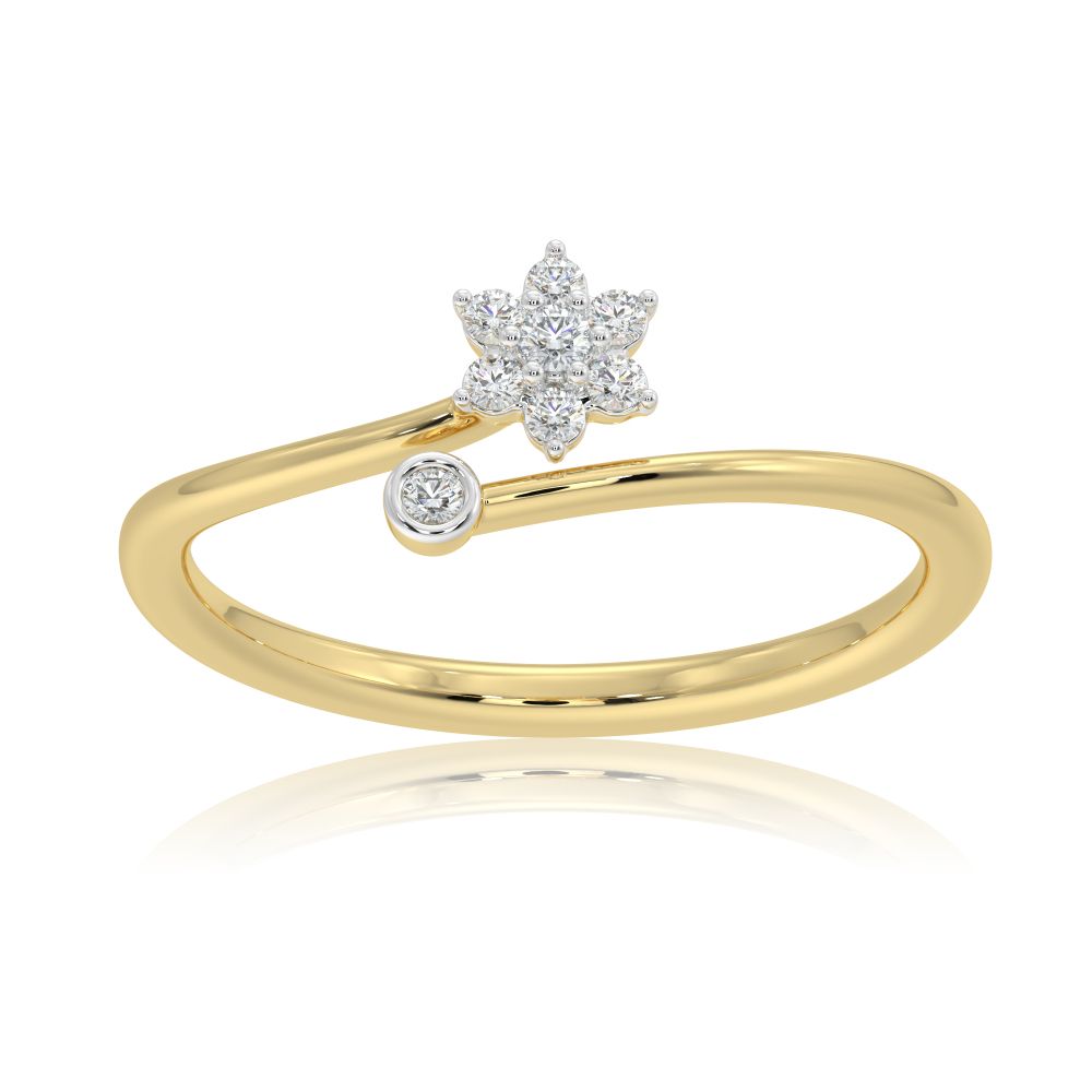 Infinity Grace 9KT Yellow Gold Diamond Ring-Rings-ERG26K26