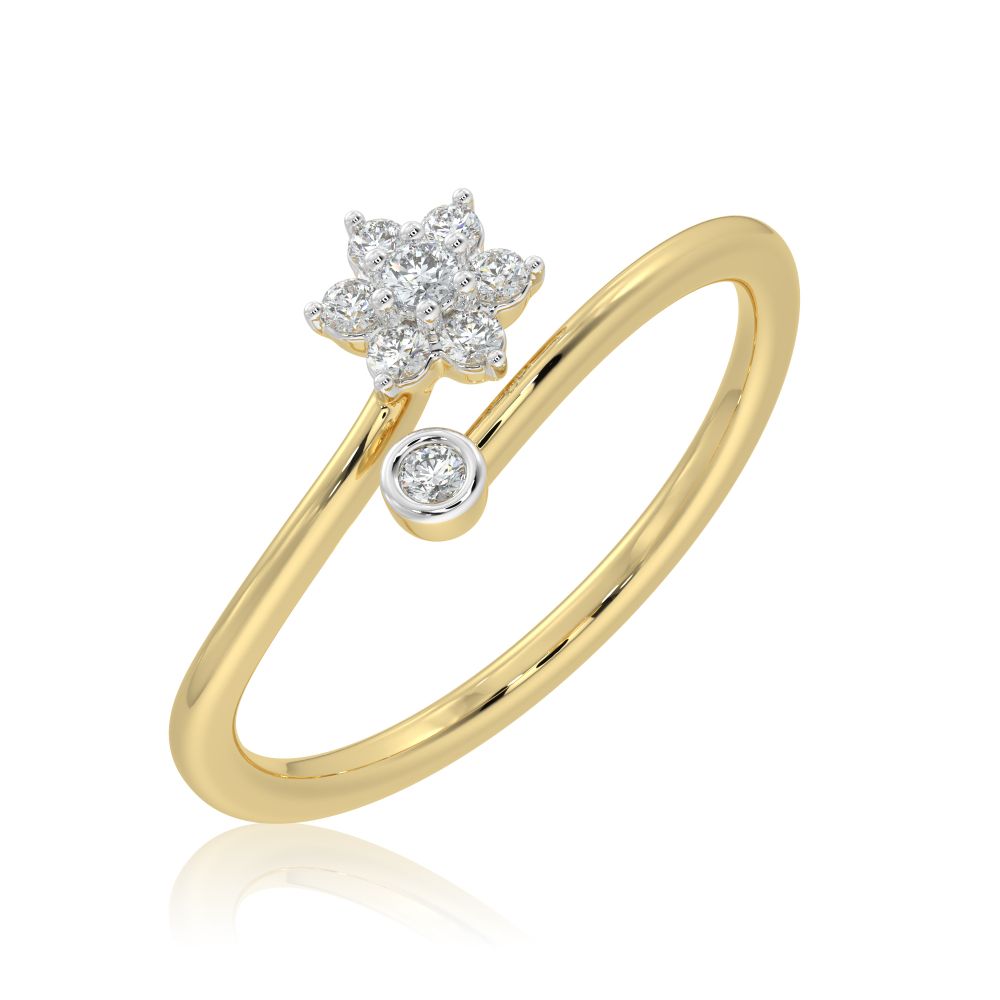Infinity Grace 9KT Yellow Gold Diamond Ring-Rings-ERG26K26