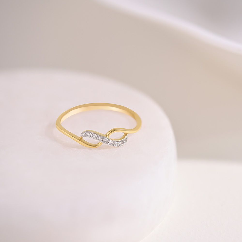 Timeless 9KT Yellow Gold Diamond Ring-Rings-ERG26K28