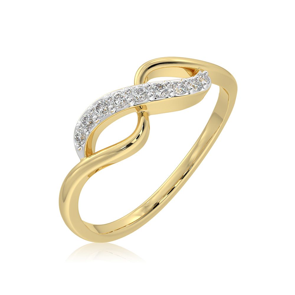 Timeless 9KT Yellow Gold Diamond Ring-Rings-ERG26K28