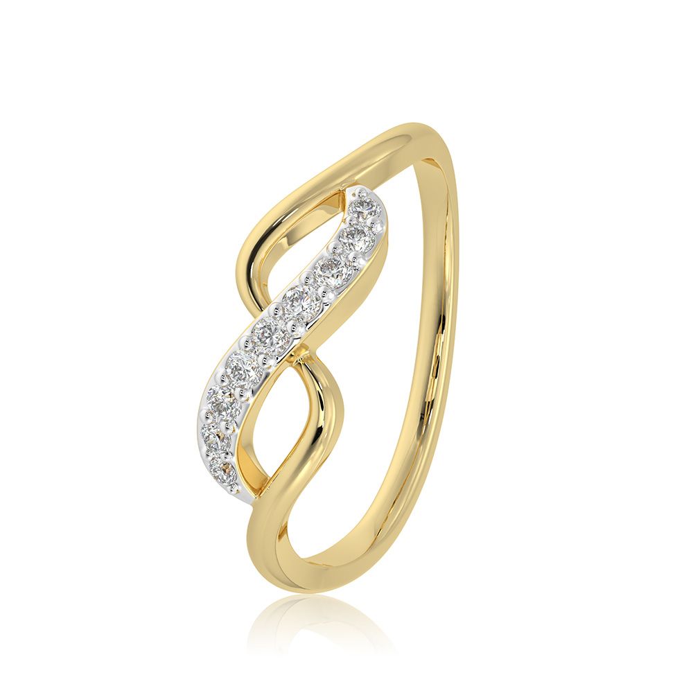 Timeless 9KT Yellow Gold Diamond Ring-Rings-ERG26K28