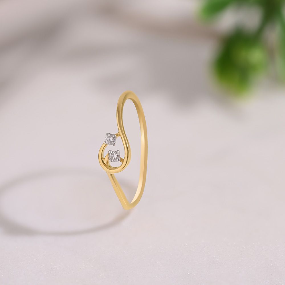 Sparkle 9KT Yellow Gold Diamond Ring-Rings-ERG26K31