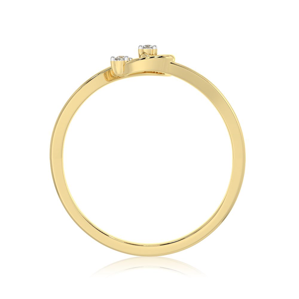 Sparkle 9KT Yellow Gold Diamond Ring-Rings-ERG26K31