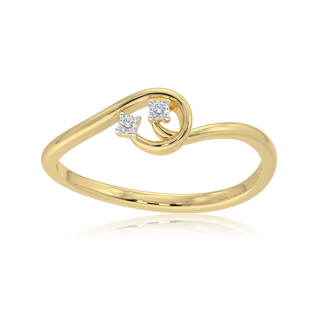 Sparkle 9KT Yellow Gold Diamond Ring-Rings-ERG26K31