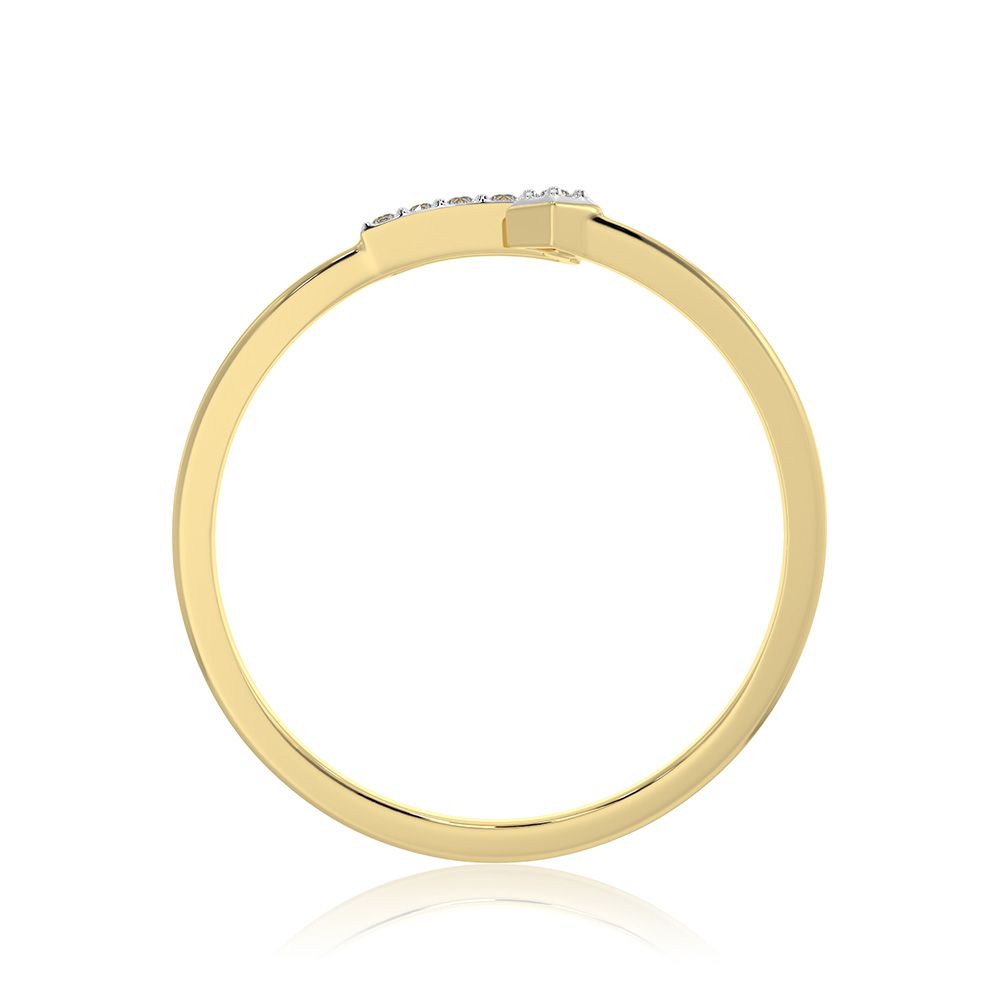 Linear Glow 9KT Yellow Gold Diamond Ring-Rings-ERG26K33