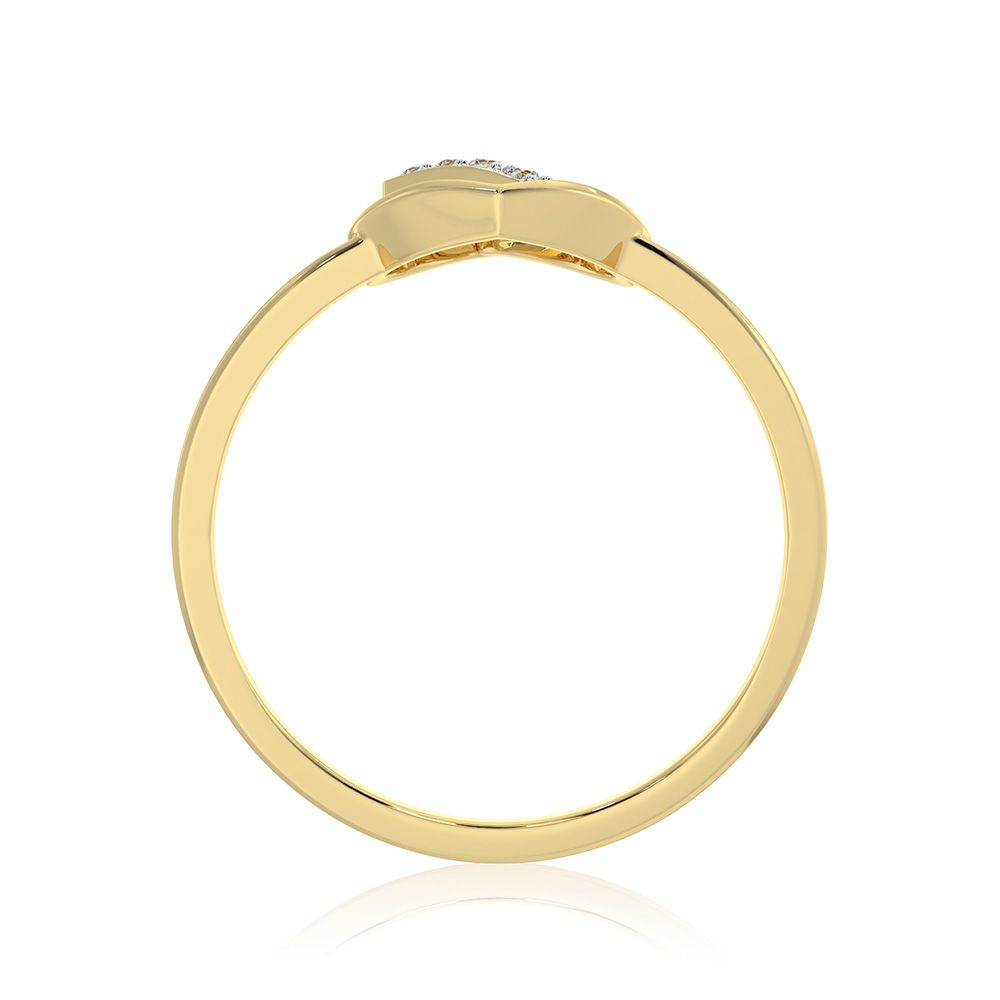 Love 9KT Yellow Gold Diamond Ring-Rings-ERG26K41