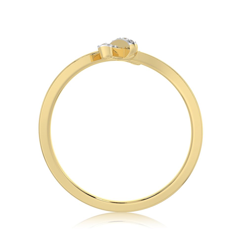 Timeless Knot 9KT Yellow Gold Diamond Ring-Rings-ERG26K42