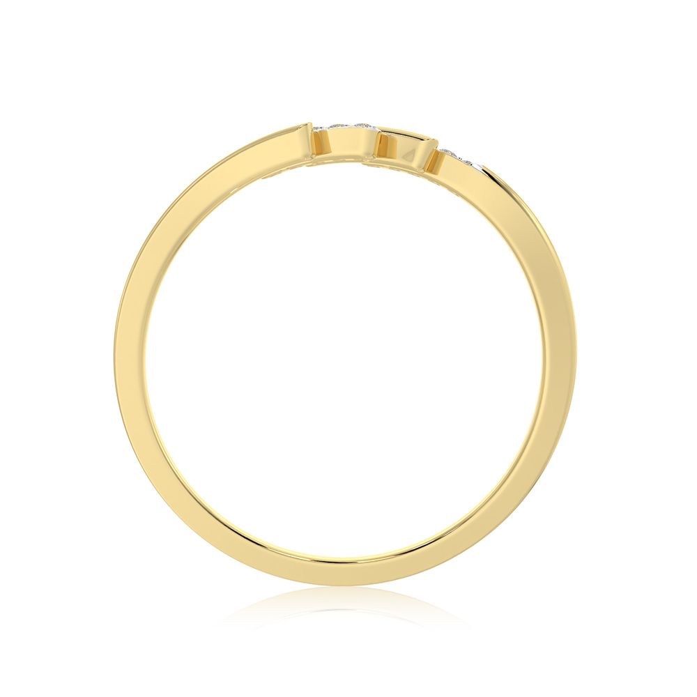 Daily Stylish 9KT Yellow Gold Diamond Ring-Rings-ERG26K43