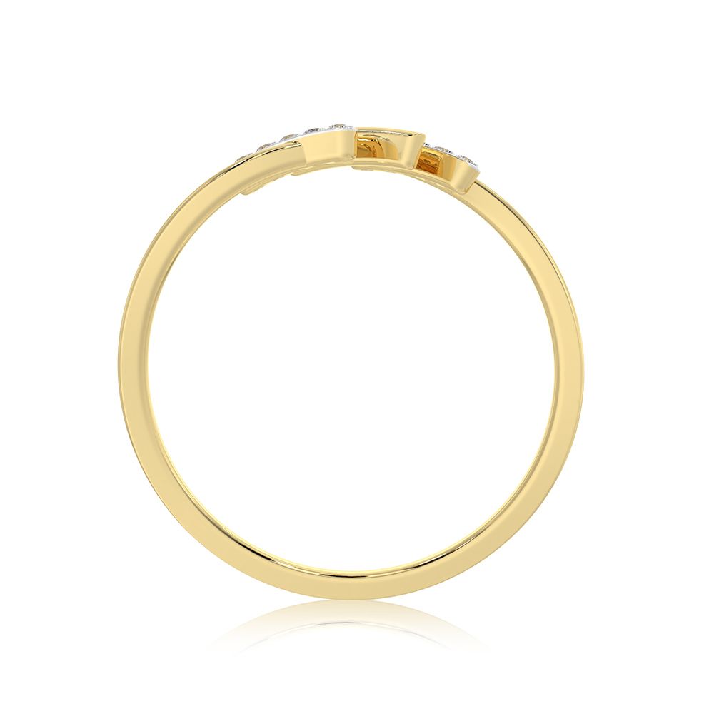 Everyday Minimal 9KT Yellow Gold Diamond Ring-Rings-ERG26K44