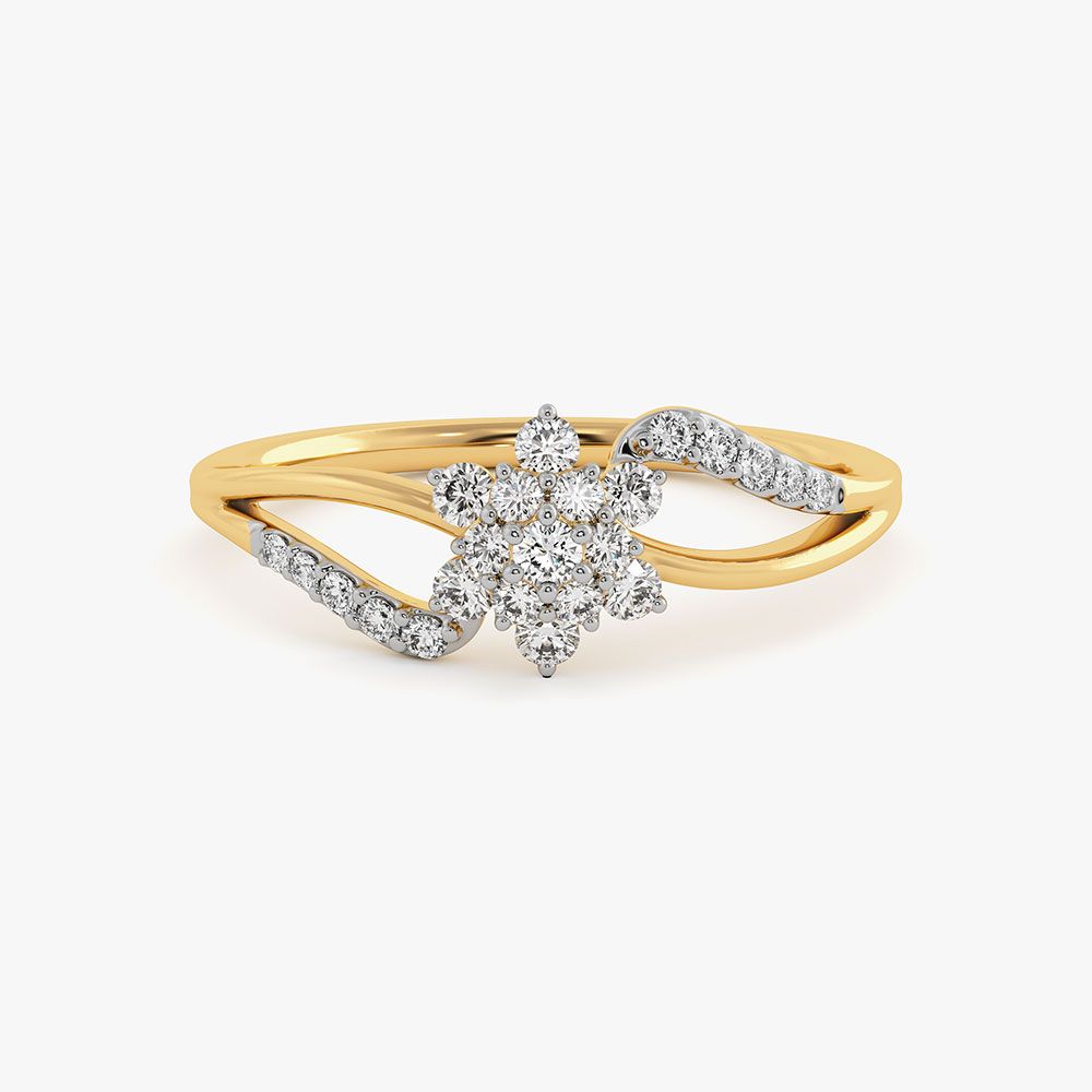 Everyday Nakshatra Yellow Gold Diamond Ring-Rings-ERG26K56