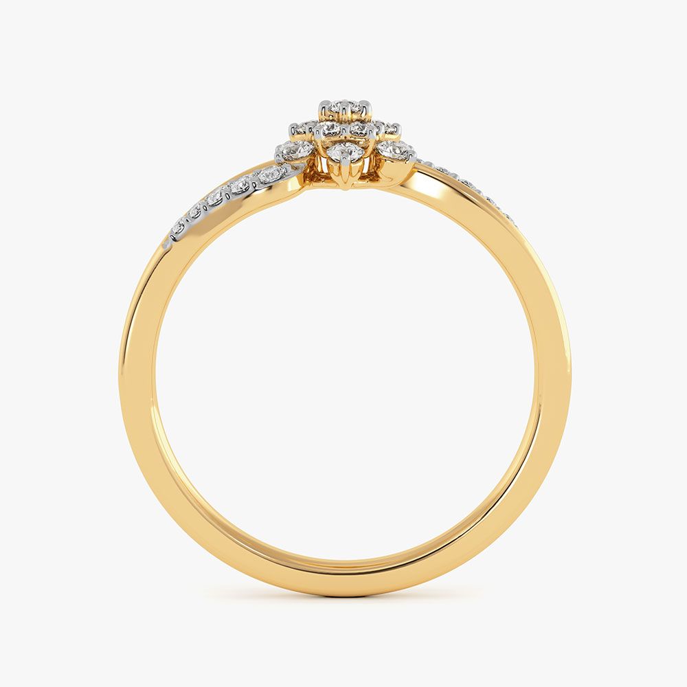 Everyday Nakshatra Yellow Gold Diamond Ring-Rings-ERG26K56