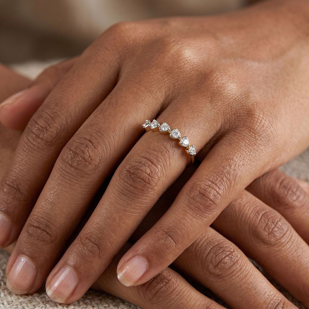 Minimal Sparkle Yellow Gold Diamond Ring-Rings-ERG26K77
