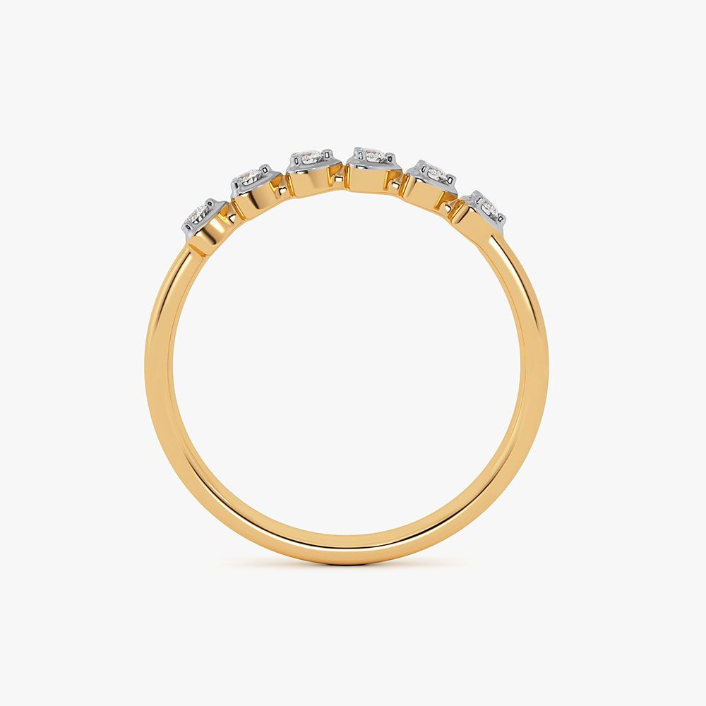 Minimal Sparkle Yellow Gold Diamond Ring-Rings-ERG26K77
