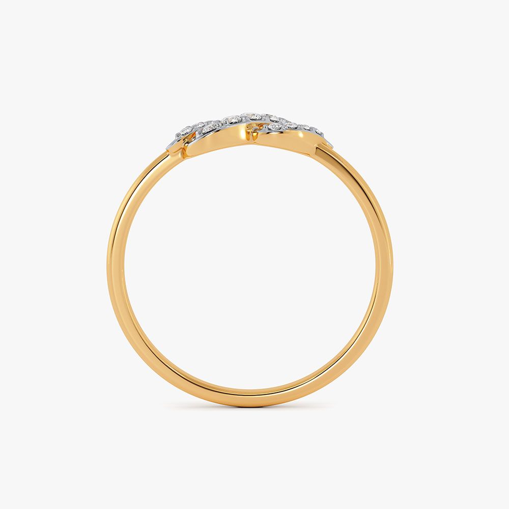 Infinity Yellow Gold Diamond Ring-Rings-ERG26K79