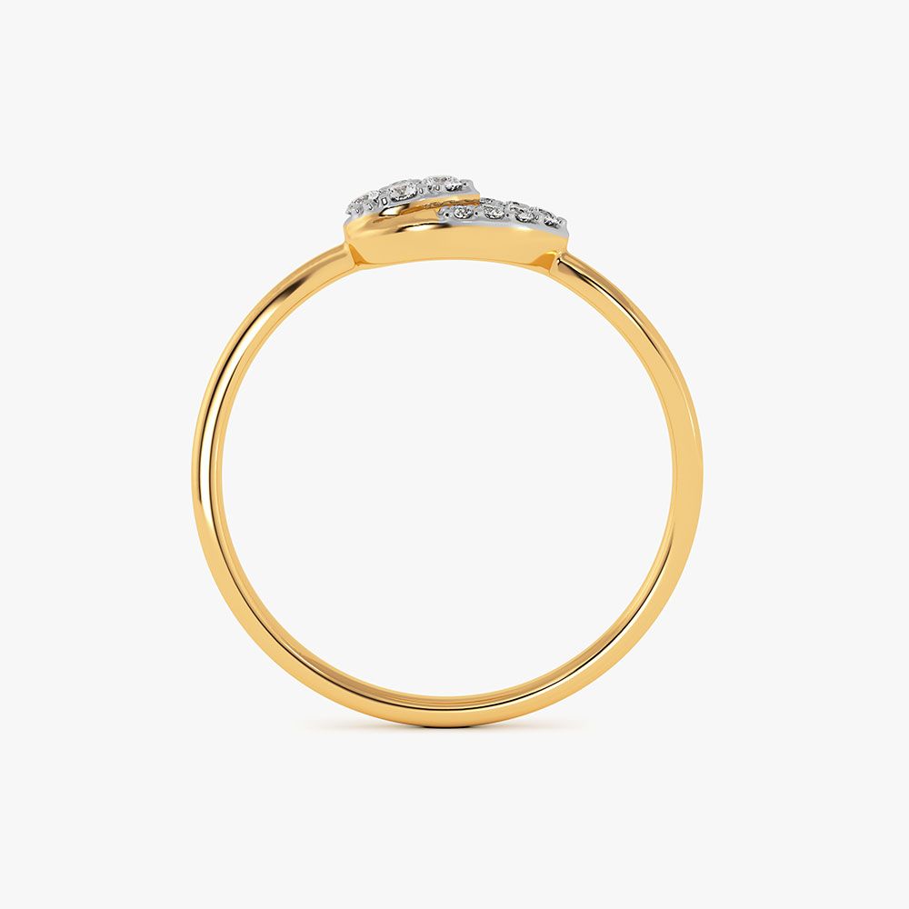 Refined Drop Yellow Gold Diamond Ring-Rings-ERG26K83
