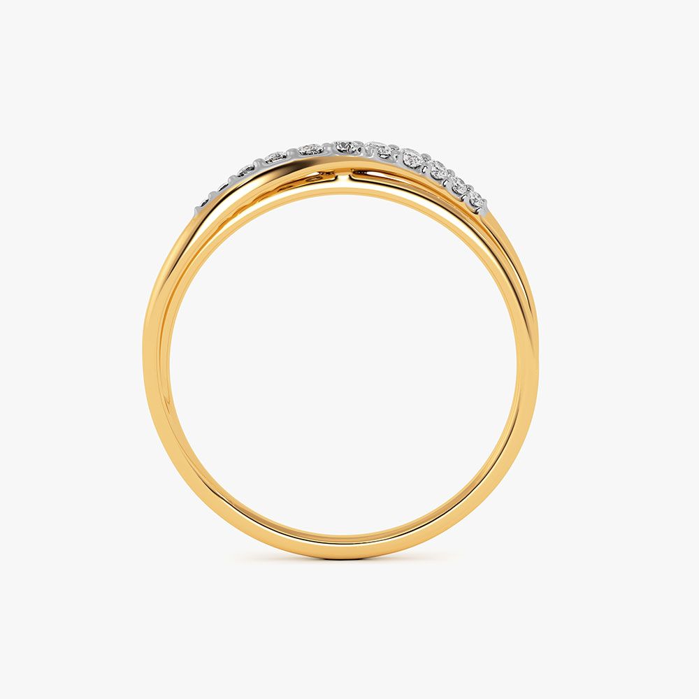 Swirl Daily Yellow Gold Diamond Ring-Rings-ERG26K86