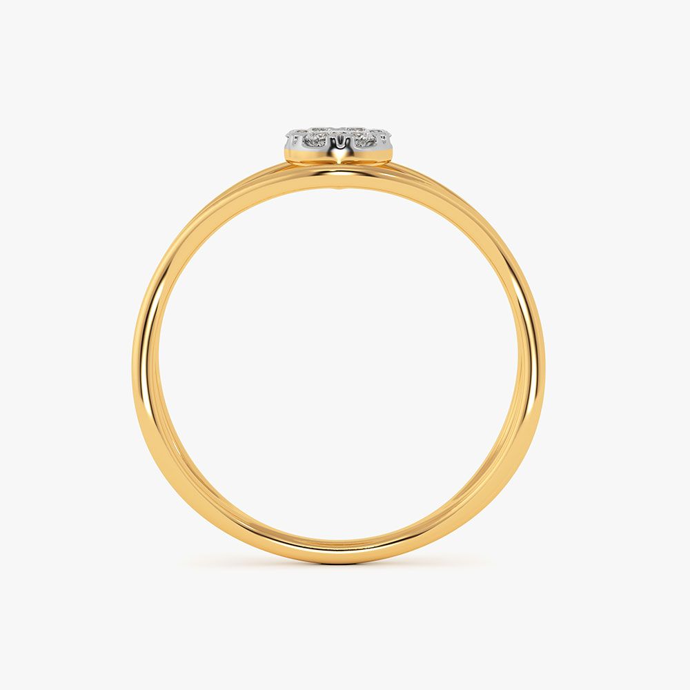 Delicate Drop Yellow Gold Diamond Ring-Rings-ERG26K91