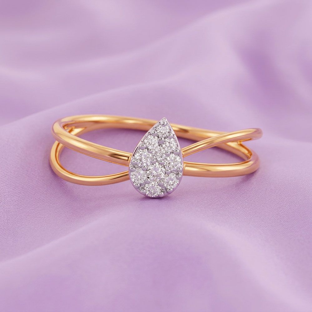 Refined Geometry Yellow Gold Diamond Ring-Rings-ERG26K92