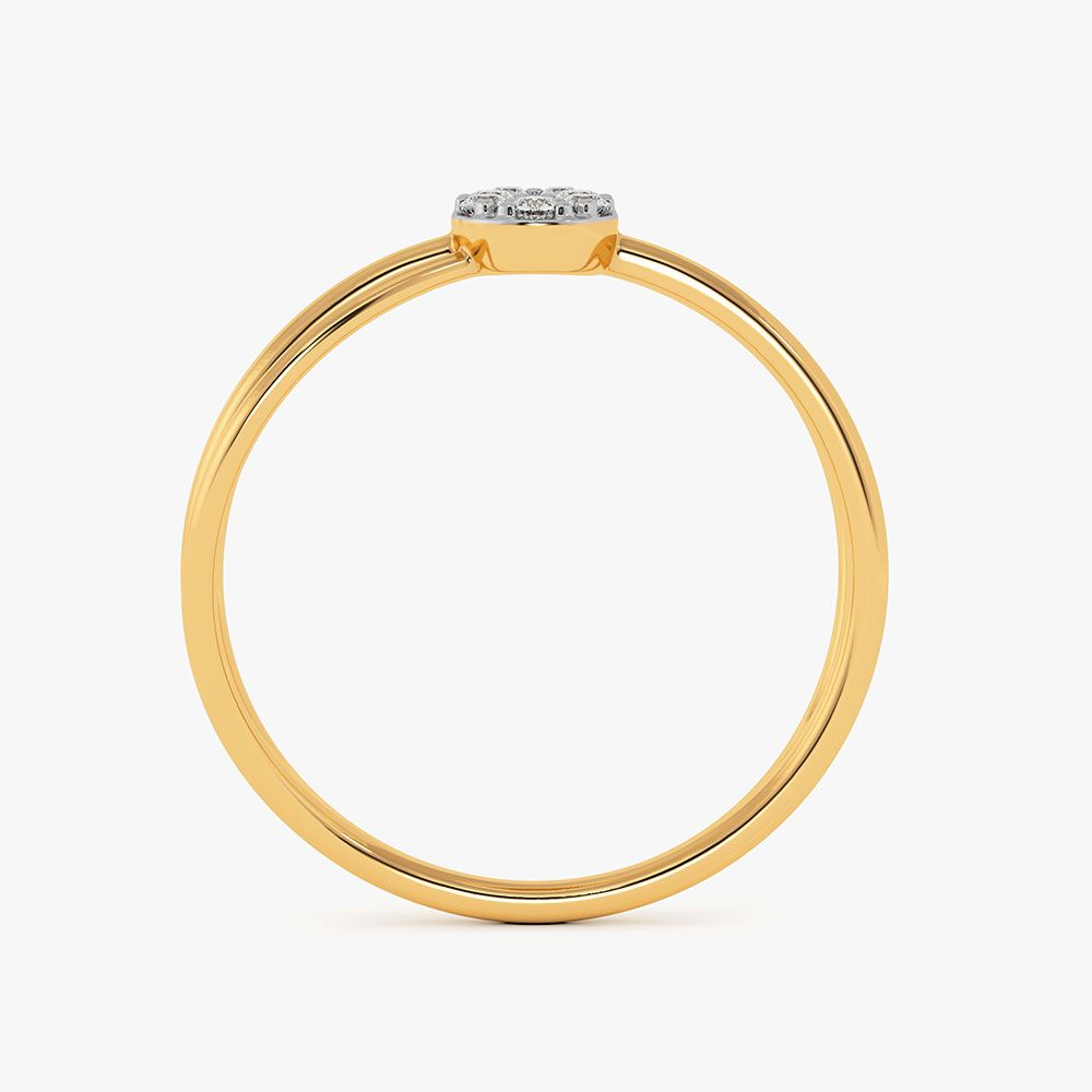 Refined Geometry Yellow Gold Diamond Ring-Rings-ERG26K92