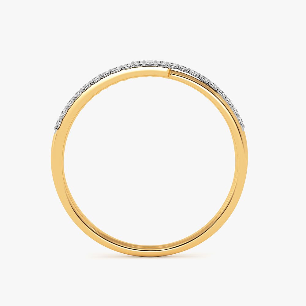 Delicate Chic Yellow Gold Diamond Ring-Rings-ERG26K93