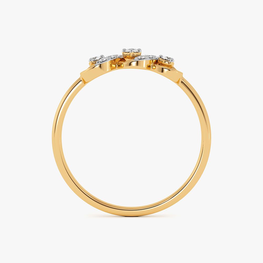 Graceful Infinity Yellow Gold Diamond Ring-Rings-ERG26K99