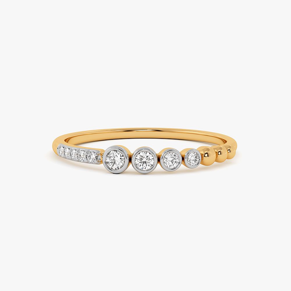 Everyday Chic Yellow Gold Diamond Ring-Rings-ERG26L05