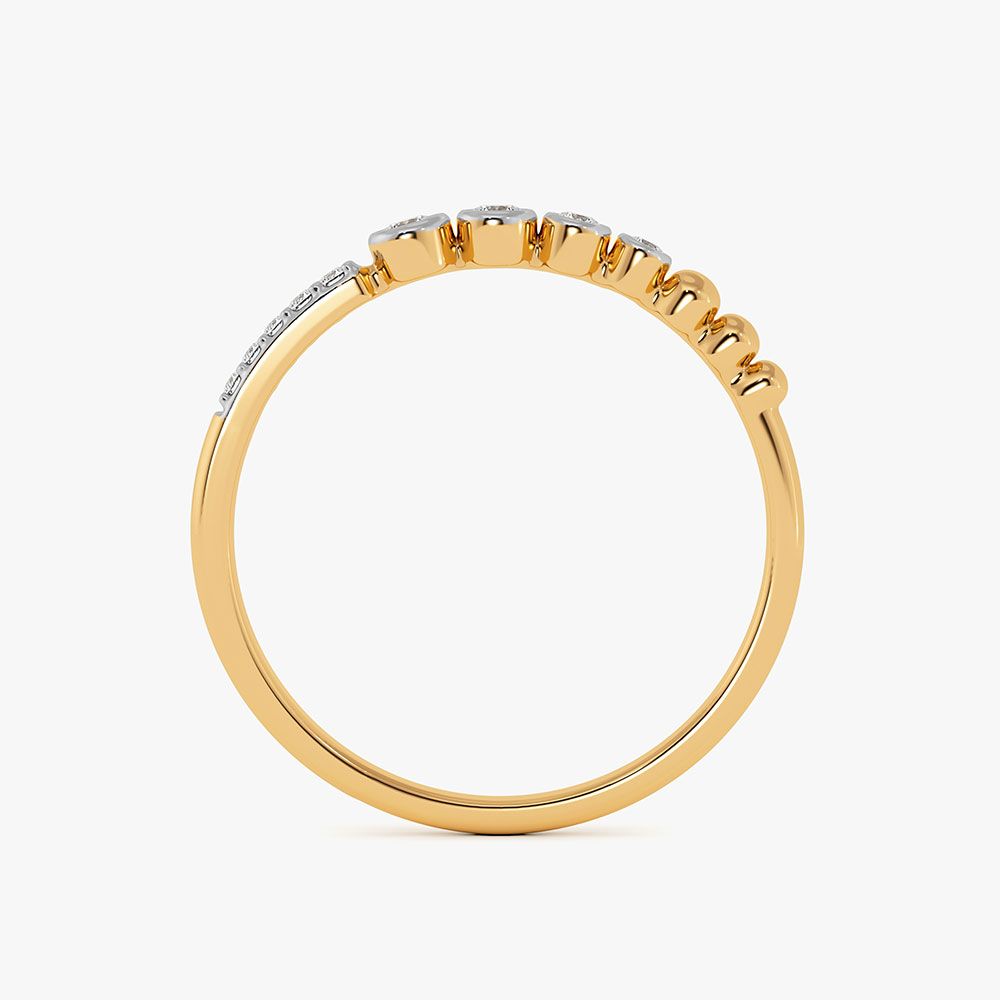 Everyday Chic Yellow Gold Diamond Ring-Rings-ERG26L05