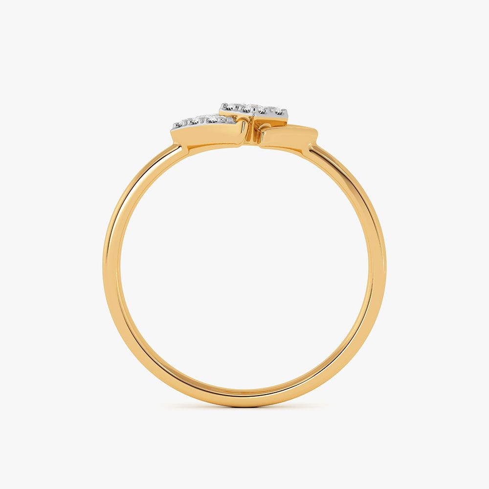 Charming Everyday 9Kt Yellow Gold Diamond Ring-Rings-ERG26L06