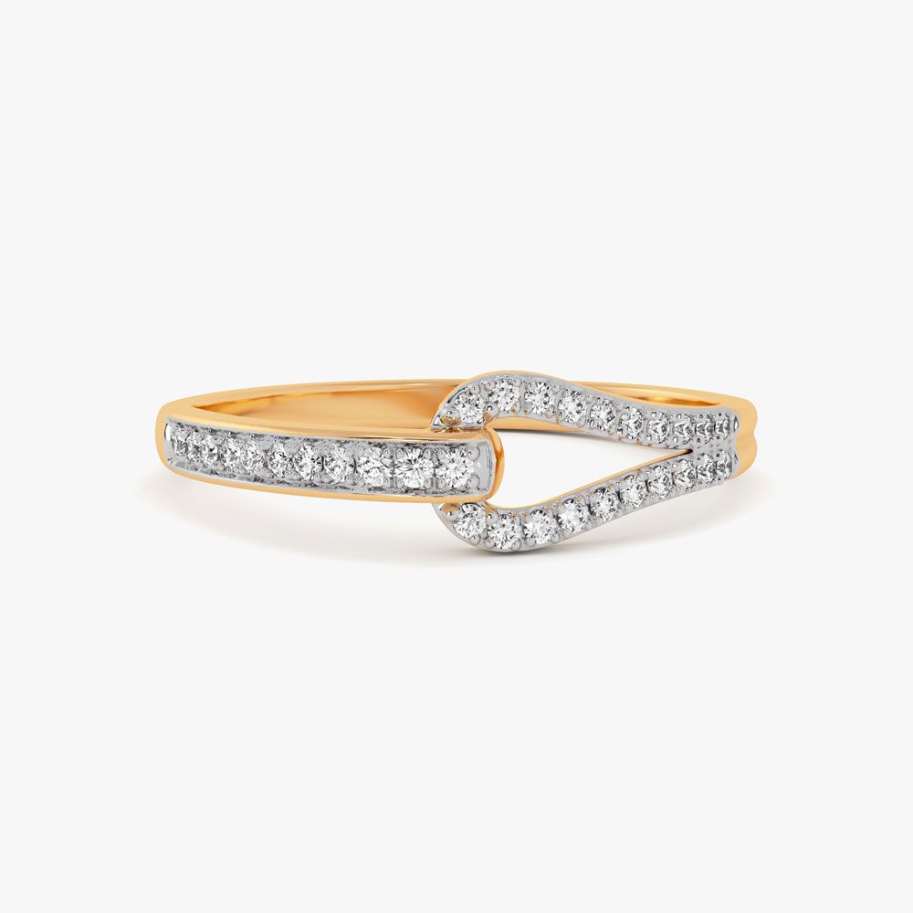 Timeless Modern 14Kt Yellow Gold Diamond Ring-Rings-ERG26L09