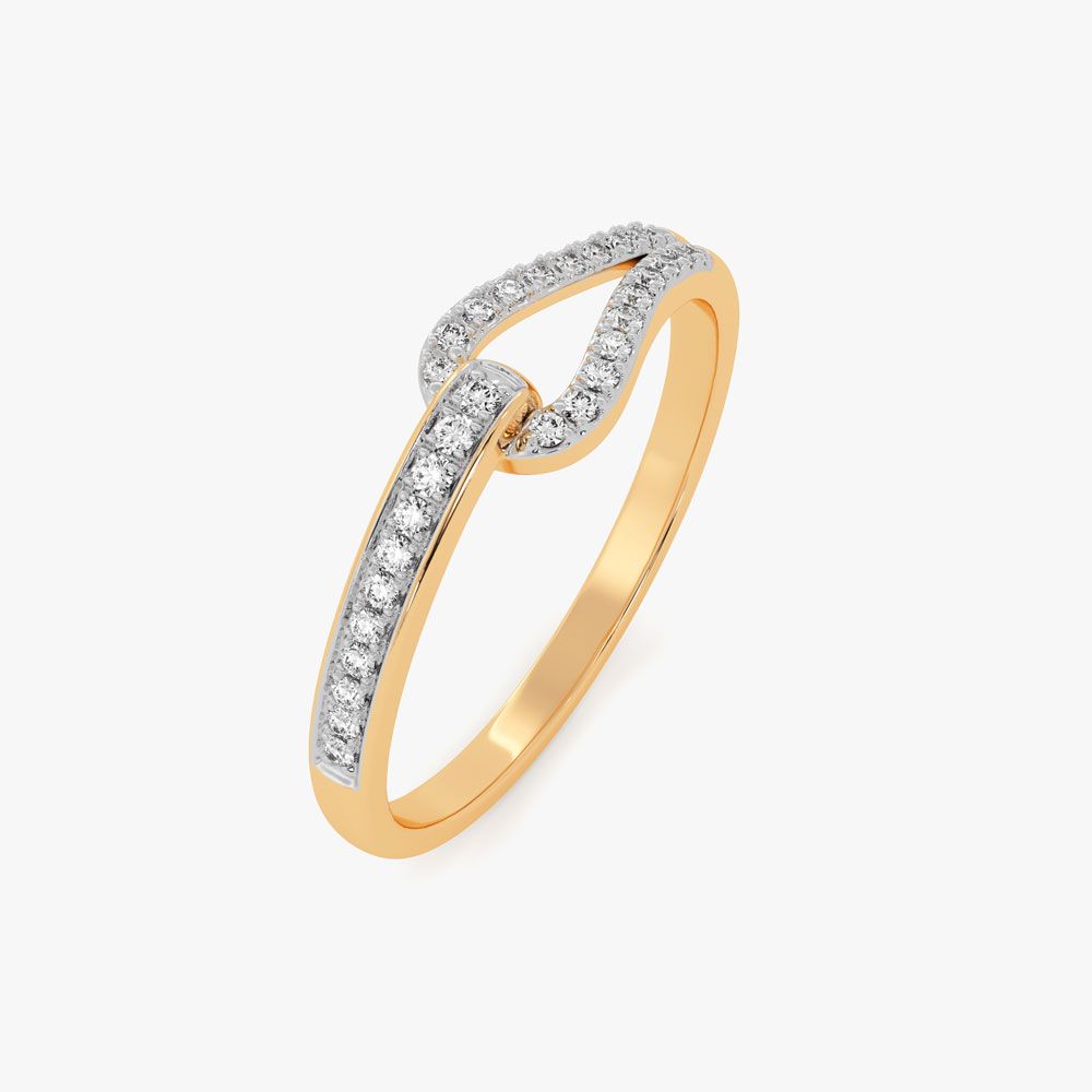 Timeless Modern 14Kt Yellow Gold Diamond Ring-Rings-ERG26L09