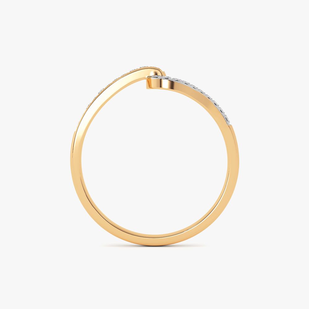 Timeless Modern 14Kt Yellow Gold Diamond Ring-Rings-ERG26L09