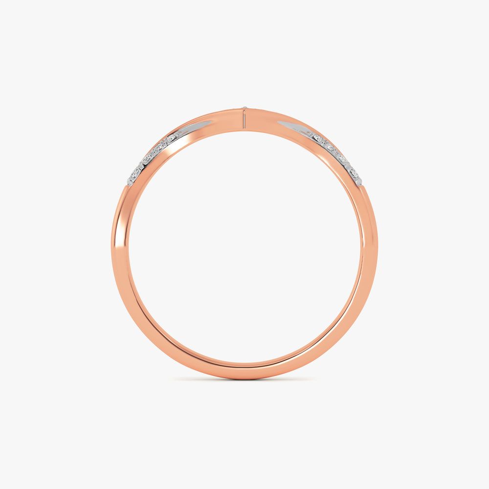 Shimmering 14Kt Rose Gold Diamond Vanki Ring-Rings-ERG26L11