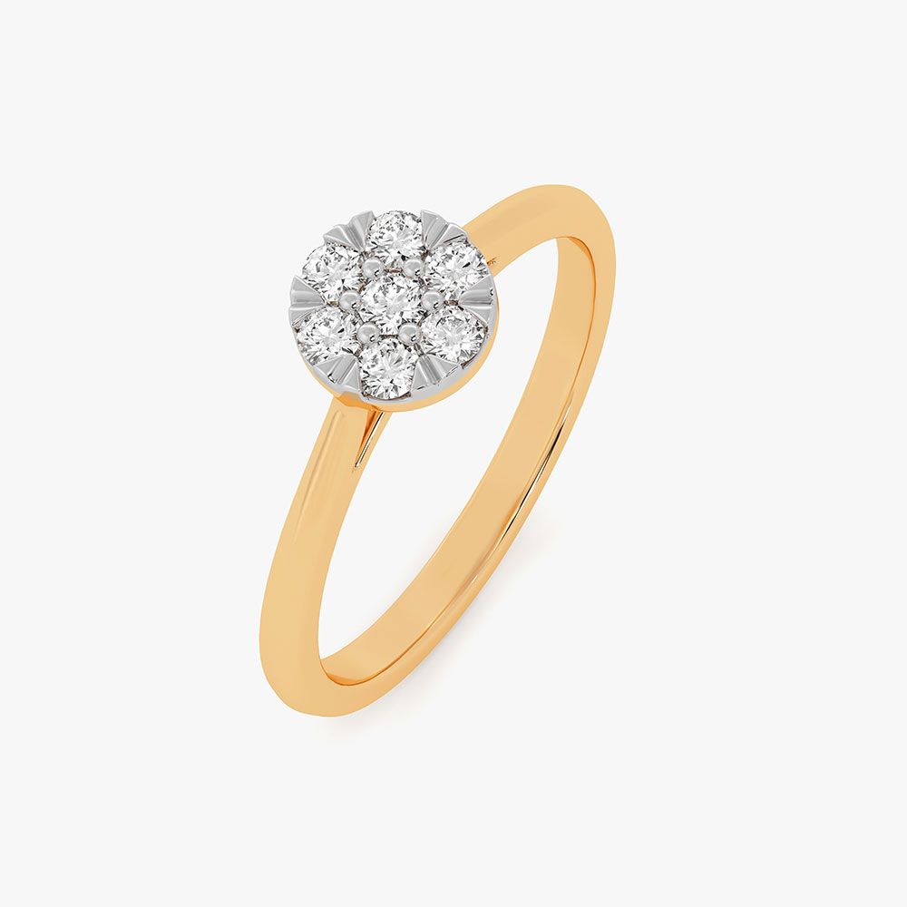 Classic Grace 14Kt Yellow Gold Diamond Ring-Rings-ERG26L15