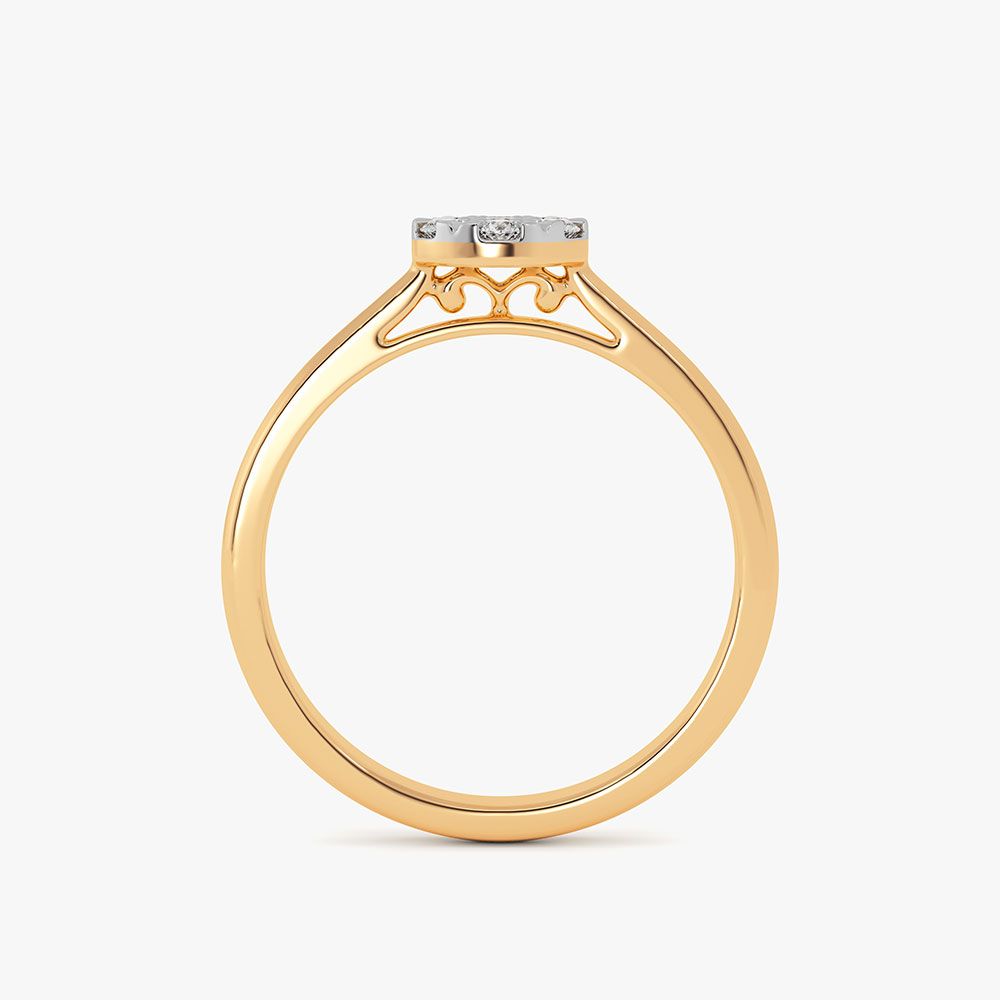 Classic Grace 14Kt Yellow Gold Diamond Ring-Rings-ERG26L15