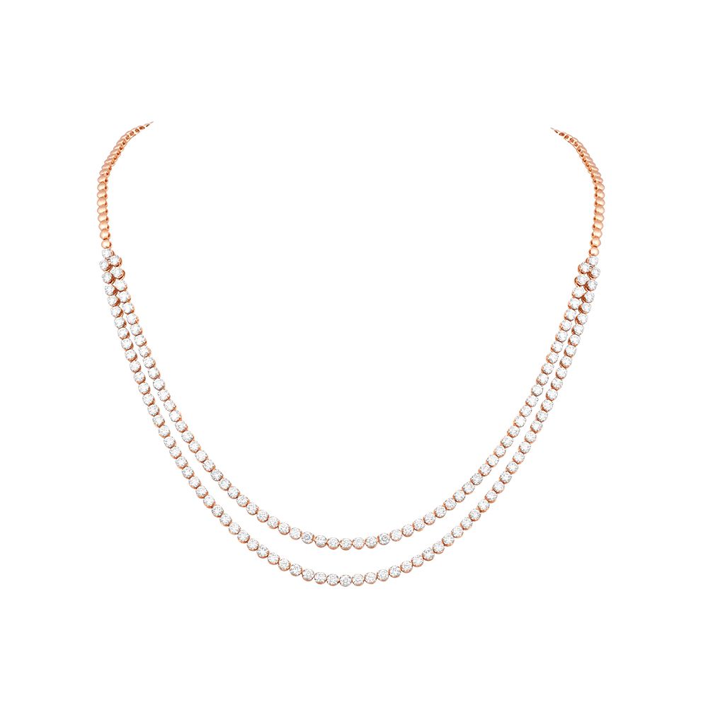 Stunning Casual 18kt Rose Gold Necklace Set-All Jewellery-FNS24A01-A300X0B