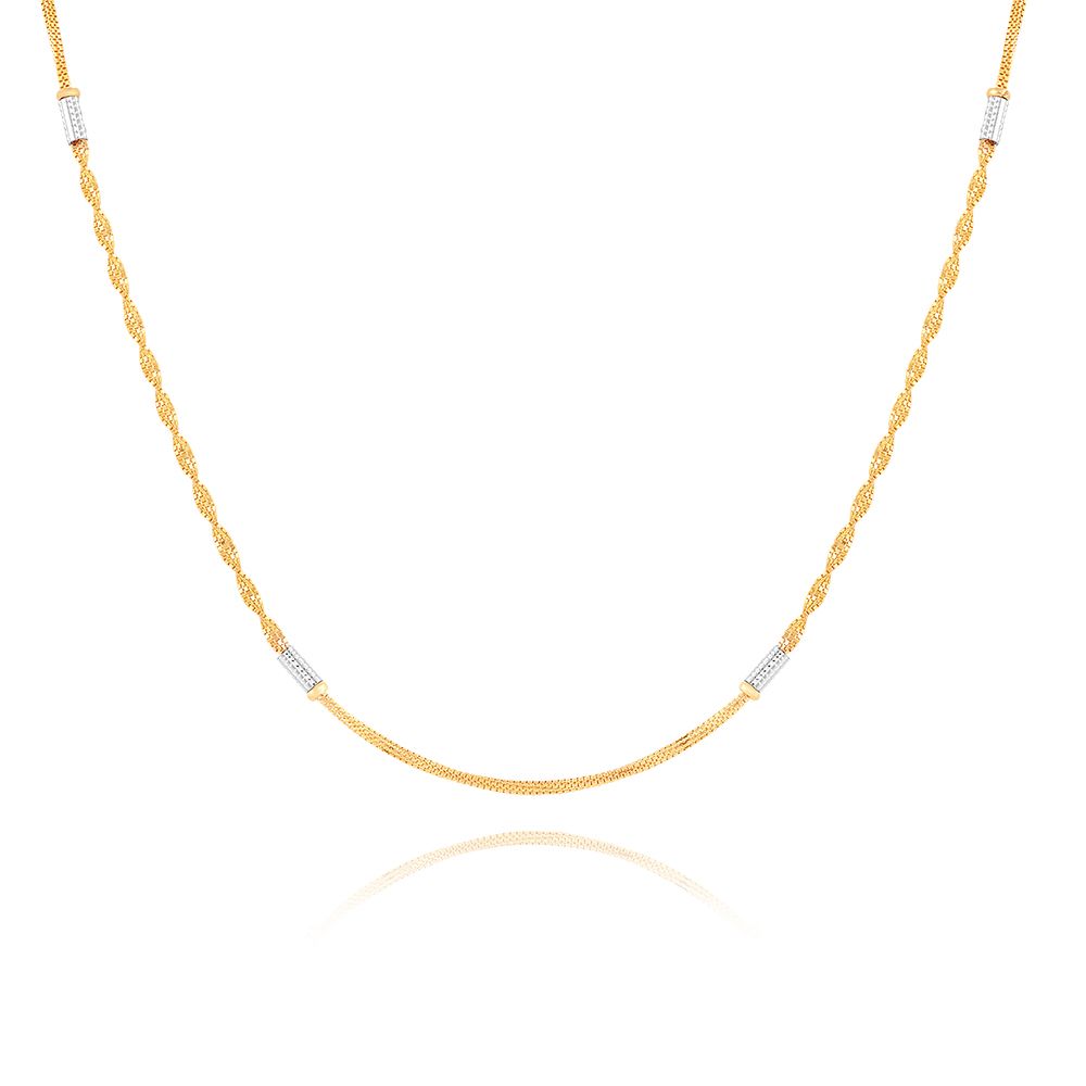Sleek Yellow Gold Chain-Gold-GCH24Y09