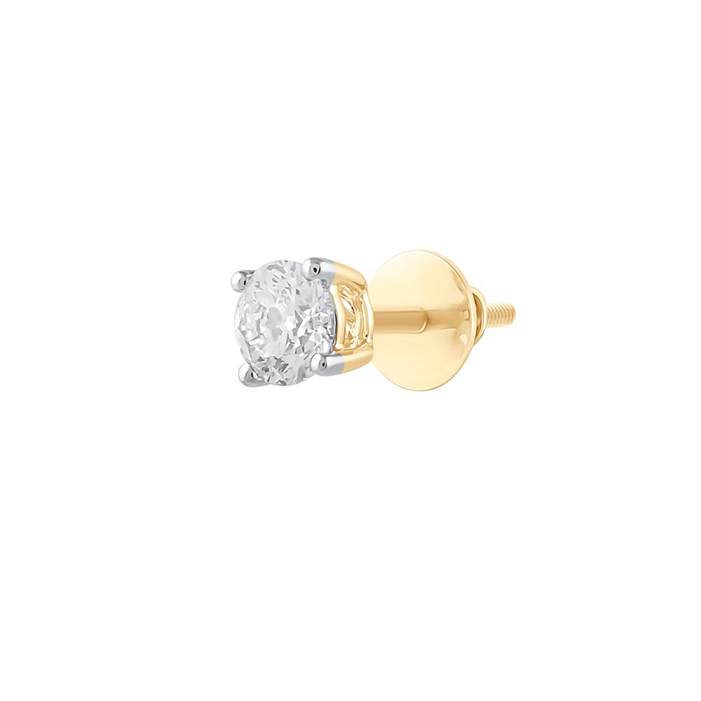 Casual Diamond and Yellow Gold Studs-Earrings-HER24I01-A300R0B