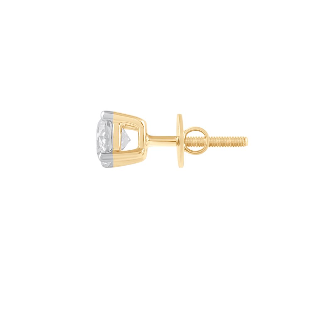 Casual Diamond and Yellow Gold Studs-Earrings-HER24I01-A300R0B