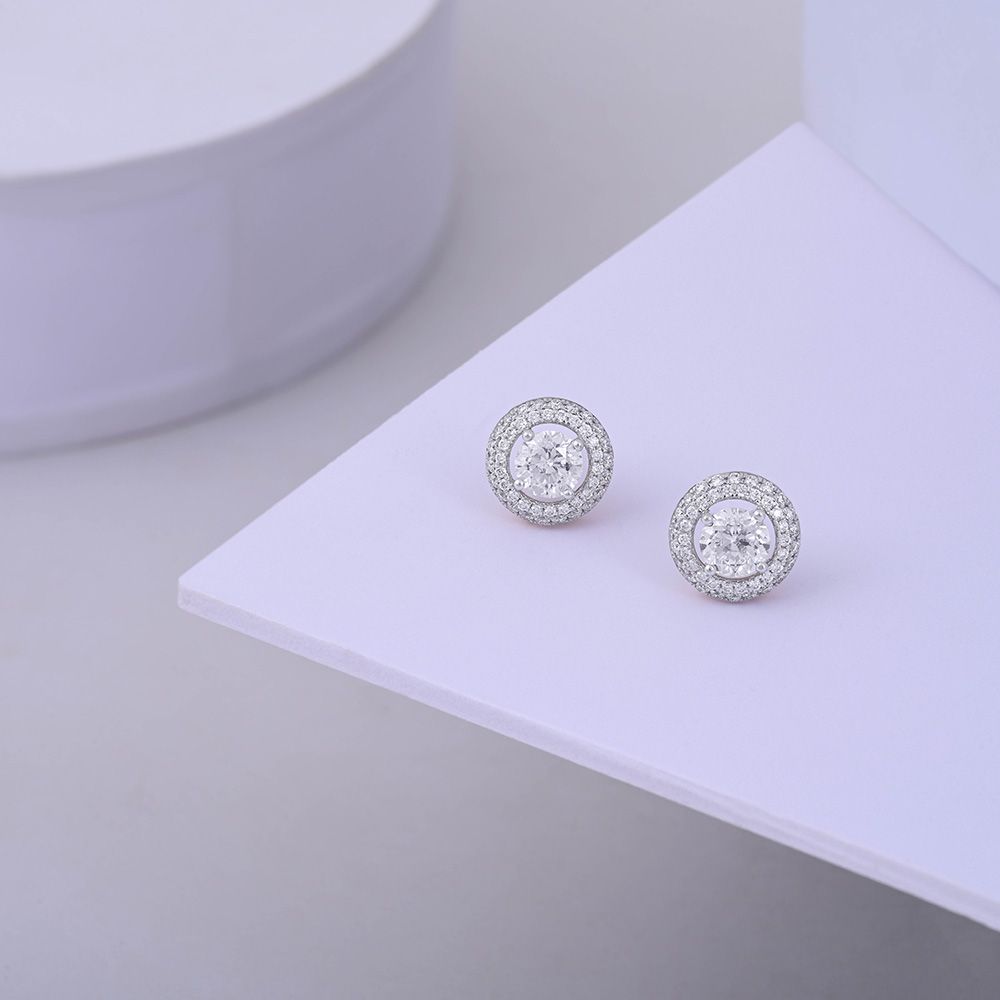 Cocktail Diamond and Rose Gold Studs-Earrings-HER24I02-M300X0B