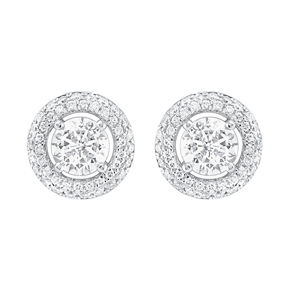 Cocktail Diamond and Rose Gold Studs-Earrings-HER24I02-M300X0B