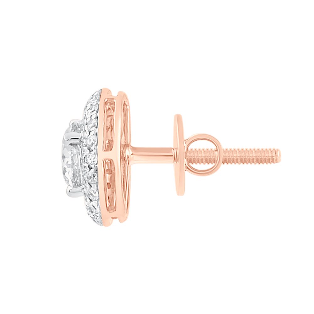 Cocktail Diamond and Rose Gold Studs-Earrings-HER24I02-M300X0B