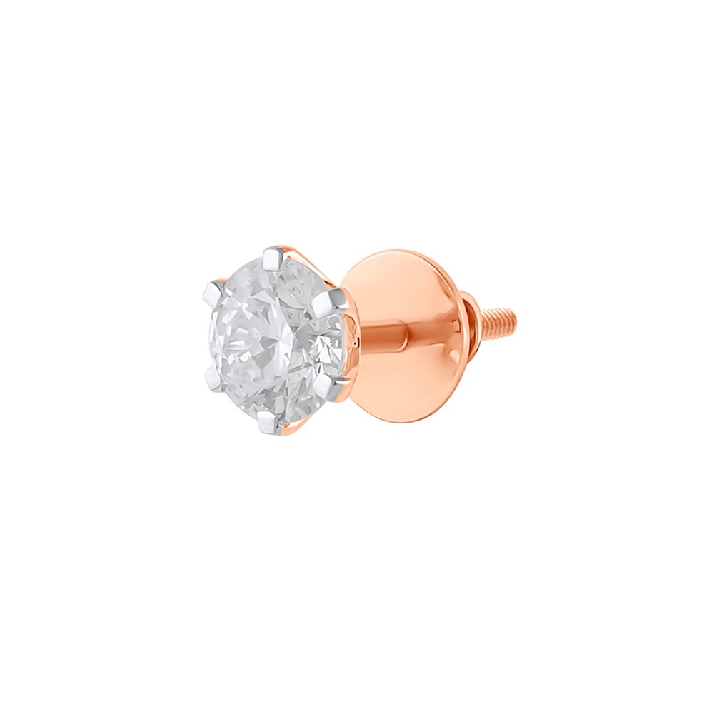 Pretty Rose Gold and Diamond Studs-Earrings-HER24I03-D400X0B