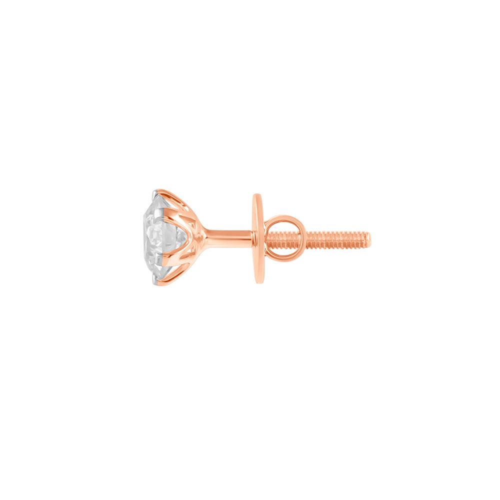 Pretty Rose Gold and Diamond Studs-Earrings-HER24I03-D400X0B