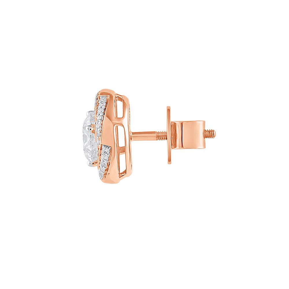 Aesthetic Diamond and Rose Gold Studs-Earrings-HER24I08-D400X0B