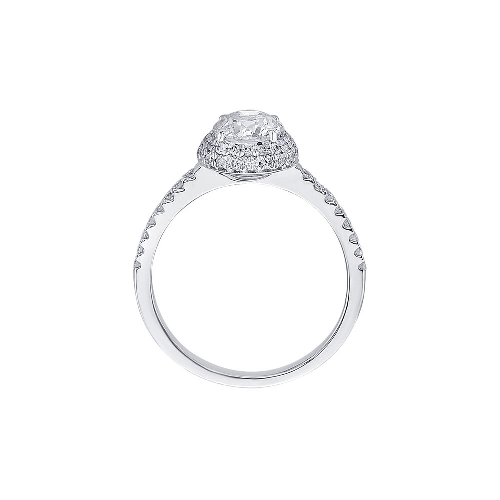 Dazzling Diamond Halo Design Solitaire Ring-Rings-HRG23022